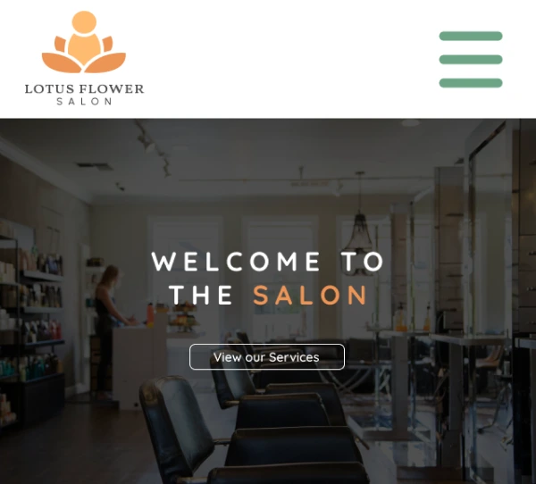 mobile design for home page header
