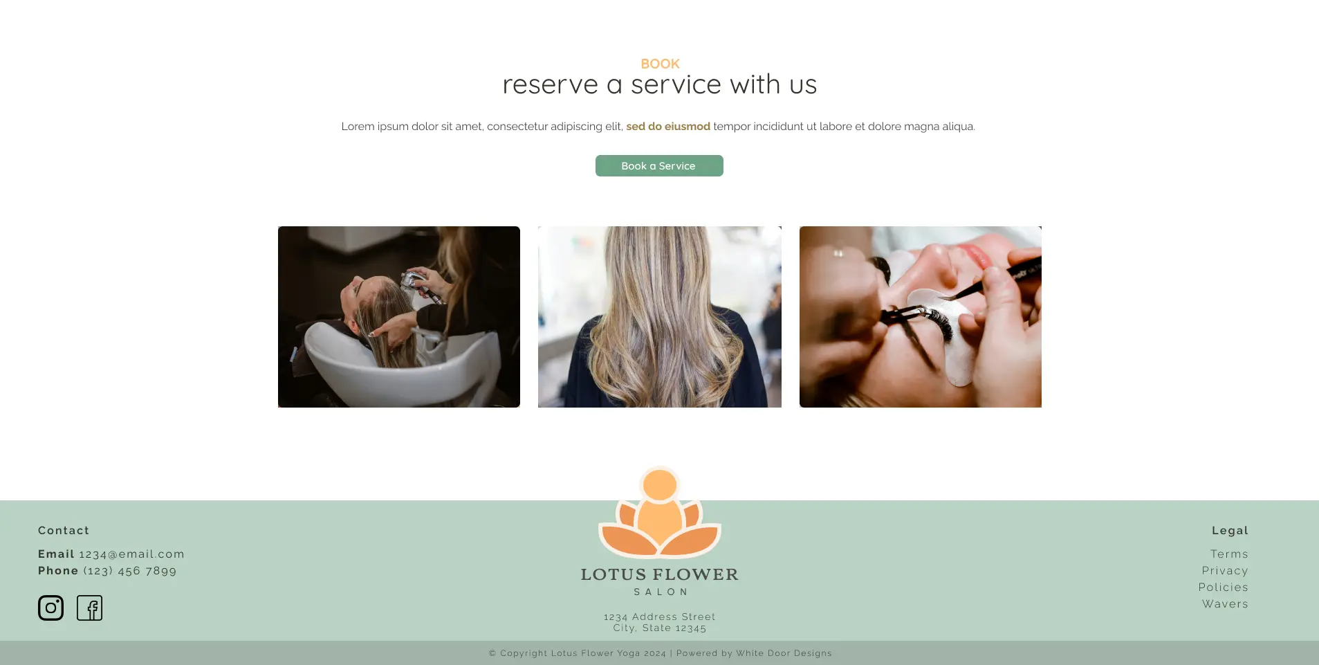 website design for footer