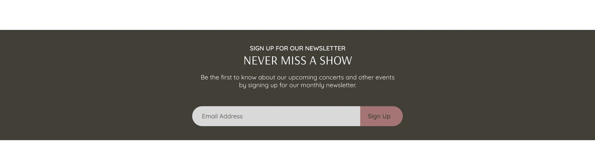 website design for email signup
