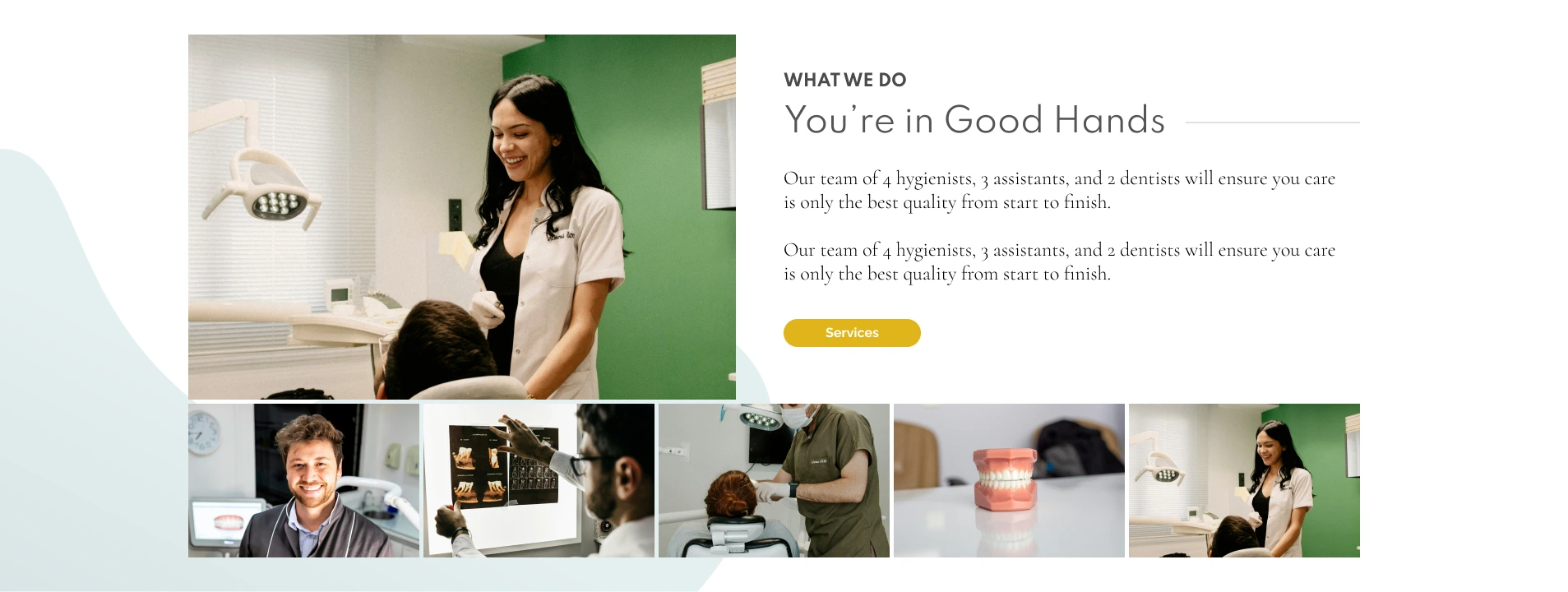 website design for content and image gallery